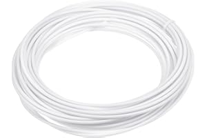 PATIKIL Kit Riparazione Vimini Rotondo Sintetico Rattan Plastica Intrecciata Sostituzione Fai da te Set per Mobili Giardino Patio Rattan Sedia Divano Bianco