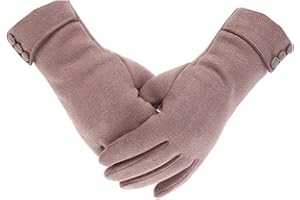 Outrip Guantes cálidos de invierno para mujer, guantes gruesos forrados a prueba de viento para pantalla táctil