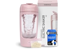 STARKFELD® STARKSHAKE® – Elektrischer Shaker Inkl. STARKPOD| Shake Mixer für klumpenfreie Eiweiß Shakes |7000 UPM| USB-C Schnellladen | 60+ Shakes pro Ladung |Protein Shaker Elektrisch |shake mixer