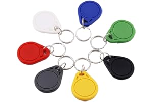 TIMESKEY NFC NFC Keyfob x 7 NFC Tags NTAG 215 La Même Puce NFC Compatibles Avec Nintendo Amiibo, 504 Octets de Mémoire Par TimesKey