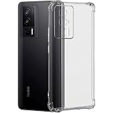 Ehr. Xiaomi Poco F5 Pro Uyumlu Darbe &Ouml;nleyici Sararmaya Dayanıklı Airbag Korumalı Ultra Slim TPU Şeffaf Silikon Kılıf (Şeffaf