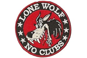 NAGAPATCHES Parche insignia termoadhesivo Lobo Solitario nº Clubes de