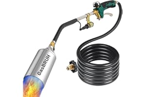 GASBRUH Propane Torch Burner Weed Torch High Output 1,200,000 BTU with Hose(Fuel not included)
