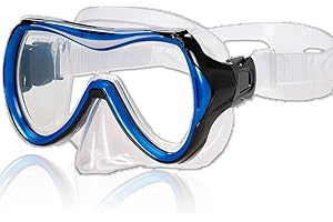 AQUAZON MAUI Junior Medium okulary do snorkelingu, okulary do nurkowania, okulary do p³ywania, maska do nurkowania dla dzieci, m³odzie¿y od 7-12 lat, szk³o hartowane, bardzo wytrzyma³e, ¶wietne dopasowanie