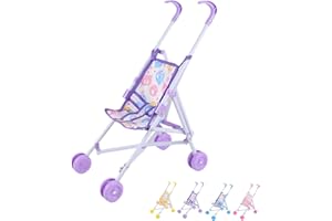 GÉNÉRIQUE Poussette poupees Simple, Poussette Bebe Jouet Fille, Poussettes Réaliste pour Jeux De Rôle en fants, Accessoires poupées, À Partir De 2 Ans(D)