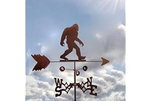 ANCNA-U House Decor weathervane Weather Vane Mount Garden Yard Decoration, Outdoor Stainless Steel Weather Vane Farm Scene Wind Direction Indicator, Bigfoot