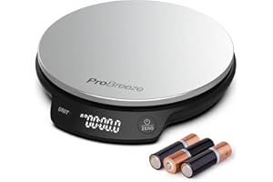 Pro Breeze Waga Kuchenna Cyfrowa Precyzyjna ze Stali Nierdzewnej, do Gotowania Pieczenia, Dokładna do 1g/0.1oz, do 5kg, Elektroniczna z Funkcją Tarowania
