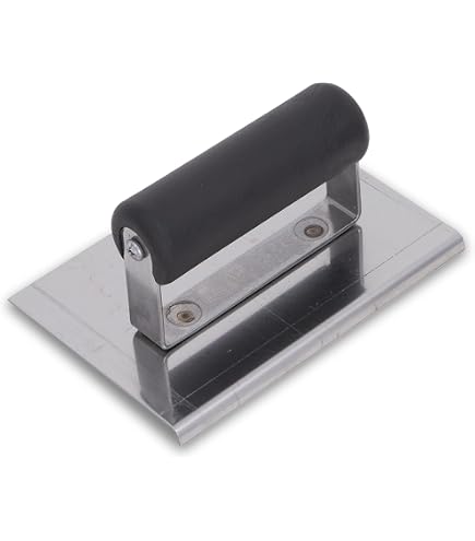 Truelle De Bordure Marshalltown – Lame Inox 254x102 Mm, Rayon 19 Mm, Manche Durasoft, Pour Finition Béton