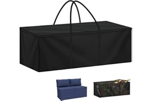 LAMUNI Sac de Rangement XXL 200x60x80cm Housses de Coussin d'extérieur, Grand 420D Oxford Housse de Rangement Coussin de Jardin, Iimperméable Sac de Rangement pour Coussins de Meubles de Jardin