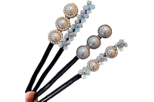 DDKY Dutt-Maker, 4 Stück, Perlenblumen-Dutt-Maker, Donut-Dutt-Maker für Frauen, Haar-Styling-Werkzeug, DIY-Dutt-Maker für Frauen mit dickem oder langem Haar