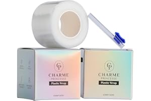 Charme Princesse 2 Pack Disposable Eyebrow Tattoo Plastic Wrap Envoltura de Plástico Desechable para Tatuaje de Cejas 2pcs, Película Conservante de 300 Metros para Cejas y Labios TA628-2