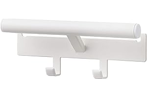 YAMAZAKI 5316 TOWER Backpack Hanger, white, Steel/Polypropylene, 26 x 6.5 x 10.5 cm