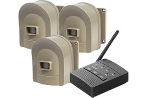 HOSMART Système d'Alarme sans Fil Imperméable, Détecteur Rechargeable de Movement de Haute qualité pour la Sécurité Extérieur de la Maison, Longue portée Jusqu’à 800 Mètres, Anti Intrusion