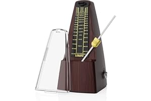 LEKATO Mechaniczny metronom do fortepianu, gitary basowej, ukulele, skrzypiec, wiolonczeli, saksofonu, trąbki i wszystkich instrumentów, wizualizowane tempo i rytm, dzwonek akcentujący (zamykany