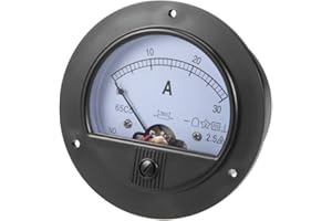 sourcing map 1 Stück Analoges Strommessgerät DC 0-30A 65C5 Amperemeter für Stromkreisprüfung Batterie Laden Ampere Tester Gauge