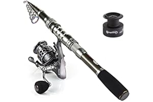 Sougayilang Telescopic Fishing Rod Reel Combos with Carbon Fiber Fishing Pole Spinning Reels and Fishing Accessories