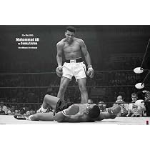 Affiche Toile Muhammad Ali Vs Joe Frazier - Déco Murale Chambre Bureau 30x30 Cm Sans Cadre, Style Vintage Boxe
