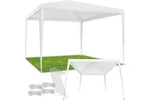 tectake® Tonnelle de Jardin Exterieur Tente de Reception 3x3m Protection UV 30+ Barnum Chapiteau Gazebo Pavillon de Jardin résistant à l'eau, Cadre Solide en Acier époxy