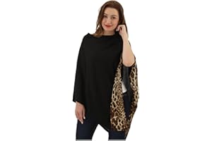 DiaryLook Ladies Button Cashmere Feel Multiway Poncho Shawl Scarf Wrap for Women