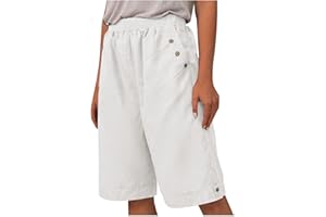 Blingko Short Cargo Femme Et RandonnéE Outdoor Loisir Short Court à Taille élastique avec Poches Bermudas Pantalon Court Chic Couleur Unie Short d'été Grande Taille Yoga Jogging Short