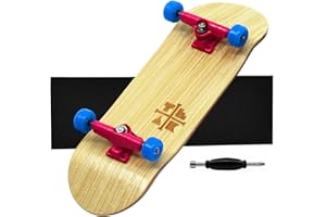 Teak Tuning 32mm PROlific Complete Fingerboard - "Cotton Candy" | 32mm x 97mm Handmade Maple Wood Deck | Pro Board Shape | Polyurethane Bearing Wheels | O-Ring Tuning