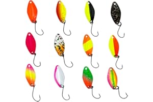 ‎PSARÁS Psarás Drake Forellen Spoon Set Box 12 STK - 1,8 g - Trout Fishing Spoon - UL-Angeln