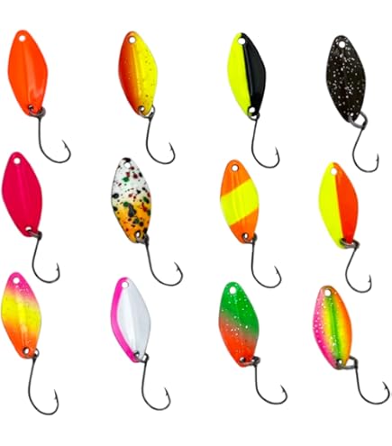 10 Esche Artificiali Per Trota - Cucchiaini Metallici 2.5g/3.5g/5g, Kit Pesca, Multi Colori - Foto 4