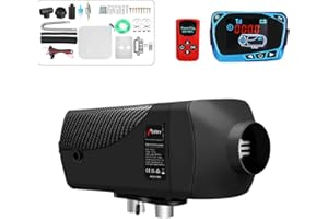 HCALORY Riscaldatore ad Aria Diesel 12V 2kw, Riscaldatore per Veicoli Diesel, Riscaldatore Stazionario Diesel Portatile, con Monitor LCD e Telecomando per Camion, Autobus, Barca, Camper, Nero