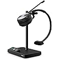 Yealink WH62 Entry Level, Plug & Play Monaural DECT Wireless Headset Acoustic Shield Technology & 2 x Micro USB 2.0 Ports (Optimised for Microsoft Teams) – Black/Silver