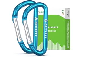 Brotree Karabiner Klein Karabinerhaken mit Schlüsselanhänger für Camping, Schlüssel, Rucksack - 6cm D Ring