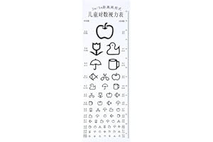 Healvian Tableau Optométrique Graphique Des Yeux Pour Les Examens Oculaires Graphique Des Yeux Test De Carte Oculaire Graphique De La Vision Oculaire Diagramme,73 x 26 cm,Distance 3/5