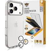Buff iPhone Avantaj Paket - Şeffaf Hybrid Kılıf + Easyfit 5D Ekran Koruyucu + Lens Koruyucu (Siyah (5D Privacy), iPhone 17 Pr