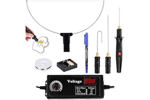 VIHBRAI Styroporschneider Heißdrahtschneider Kits mit Digitalem Spannungsregler,Hot Elektrischer Styropor Schneider,100-240V/18W Heiß-styroporschneider für Schnittkanten Kunststoffe & styropor (Schwarz)