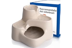 Miaustore Mini Fontanella per Gatti Ceramica con Sensore di Movimento - Silenziosa, Fontana Gatto Senza Plastica, Non ha Bisogno di Filtri - Distributore Acqua Automatica per Gatti - Latte