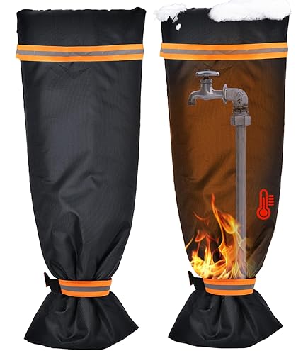 2er Pack Wasserhahn Abdeckungen Winter - Wiederverwendbarer Frostschutz Für Außenhähne