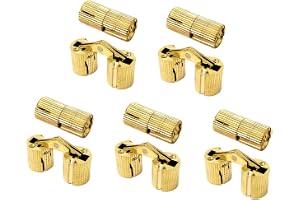 10x mässing fat gångjärn dolda osynliga skåp möbler gångjärn dolda 180 graders öppningsvinkel w / 20x skruvar (10mm)