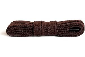 Kaps Lacci piatti, lacci in cotone 100% durevoli di alta qualità, realizzati in Europa, 1 paio, molti colori e lunghezze