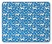 Produktbild Rottweiler Mouse Pad, Pets Theme with Bone Paws Leash Food Bowl Collar Brush Cute Animal Design, Standard Size Rectangle Non-Slip Rubber Mousepad, Blue and White 9.8 X 11.8 inch