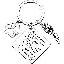 MOEXUKO Regenbogenbrücke Schlüsselanhänger - Gedenkgeschenk Für Verstorbene Haustiere