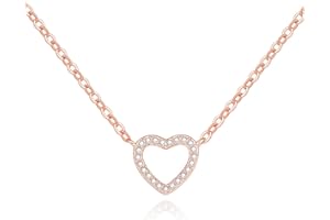 COSIE LILY Collier Femme Collier en Argent Sterling 925 en Plaqué Or 14K/Plaqué Or Rose/Plaqué Blanc Bijoux Cadeaux pour Femmes Noël Anniversaire Saint Valentin Fête des Mères