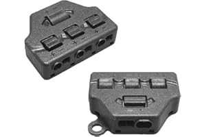 MiJunHD 3 Ports Wire Connector Splitter Distribution,2 Pcs 1 In 3 Out Quick Push-in Electrical Terminal Block TL-103 Parallel Constant Voltage Type for LED Lighting