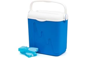 Curver Nevera portátil con asa, Ideal para Camping, Playa, Picnic, Capacidad 20 L, Color Azul