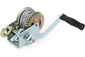 GOYADA 1 x Handseilwinde, 360 kg (800 lbs), manuelle Seilwinde – mit 7 m robusten Kabeln und Haken, Handwinde für Anhänger, Auto, Boot