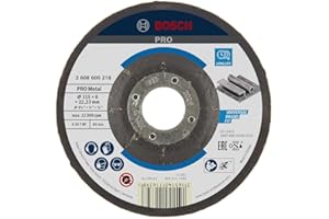 Bosch 1x Mola da sbavo PRO Metal piccole, foro 22,23 mm, oSa (per Acciaio, Ø 115 mm, Professional Accessorio Smerigliatrice angolare piccola)