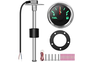 Rupse Kraftstoffstandsensor, Marineboot-Kraftstoffsender Auto-Kraftstoff-Wasserstandsensor Edelstahleinheit 5-Loch-Passform für Kraftstoffwasseranzeige 240-33 Ohm 200 mm
