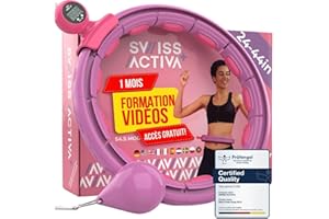 Swiss Activa+ Cerceaux Hula Hoop Fitness Minceur pour Adulte- Houla Hop Fitness Perte de Poids - Cerceaux Amincissant - Oulaoup Fitness - Cerceaux Fitness - Easy Slim Cerceaux Pilates