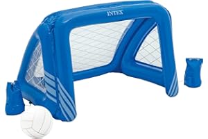 Intex Kids Swimming Pool Aqua Fun Inflatable Floating Water Polo Goal Game Set