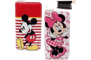 IQEPXTGO Minni-e Anime Wallet,Minni-e PU Leather Wallets Cartoon Coin Purse Cool Card Holder Anime Design Party Bags,Anime Wallets for Children Birthday Gift 19 X 10 X 2.3 cm 2pcs