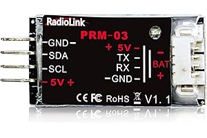 Radiolink PRM-03 Real-time OSD Information Telemetry Module Get GPS RSSI Voltage(1S-12S) and More on TX, for AT9S Pro&AT10II, Minipix PIXHAWK, Crossflight, APM FC, Come with Connect Cables