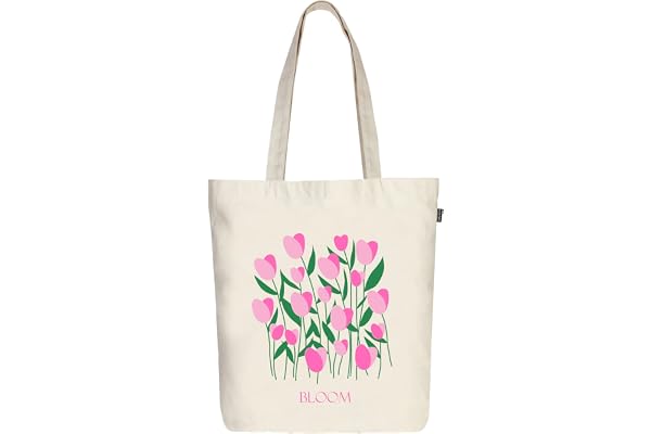 EcoRight 100% Organic Canvas Tote Bag with Zip, Eco-friendly Small Tote Bags for Women for Christmas, Travel, Beach & Shopping